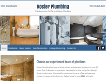 Tablet Screenshot of kosterplumbinginc.com
